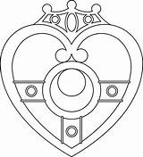Moon Cosmic Brooch Sailor Locket Heart Line Power Coloring Pages Deviantart S277 Photobucket sketch template
