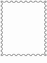 Stamp Coloring Shapes Pages Postage Simple Shape Draw Drawing Print Advertisement Own Create sketch template