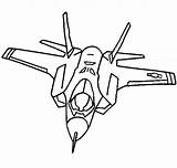 Coloring Jet Pages Airplane Drawing 35 Fighter Lightning Force Ii Print Kids Plane Book Air F35 Color Airplanes Military Thecolor sketch template