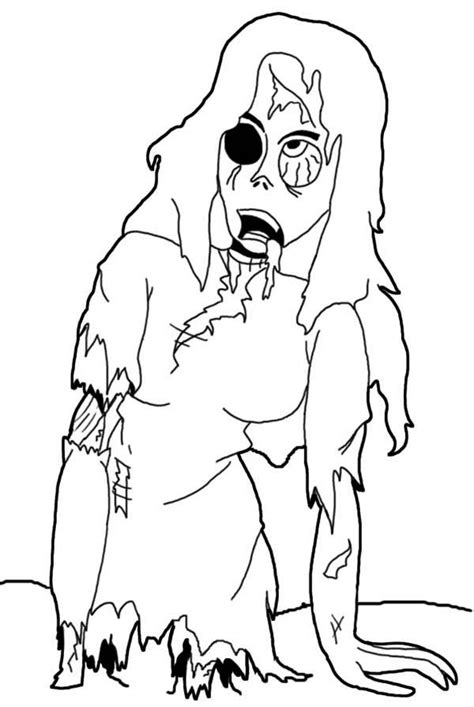 eyed zombie coloring page kids play color zombie coloring pages