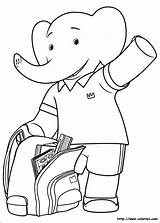 Babar Badou Cartable Aventuras Aventures Coloriez Concernant Coloriages Colorear Desenho Kolorowanki Greatestcoloringbook Kleurplaten Colorat Przygody Plansa Aventurile Avventure Abenteuer Colouring sketch template