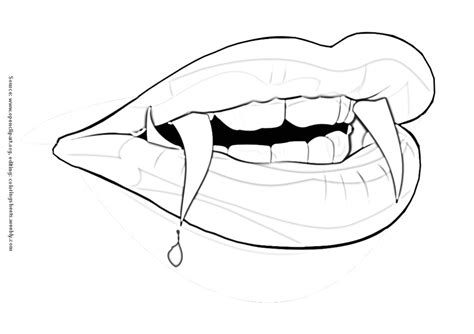 vampire mouth coloring sheets