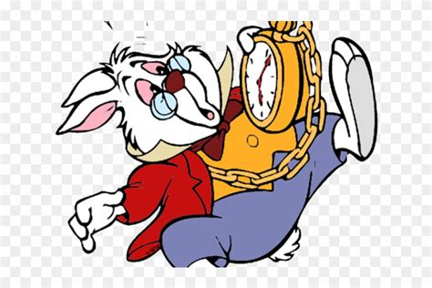 clipart wallpaper blink alice in wonderland rabbit with watch hd png download 640x480