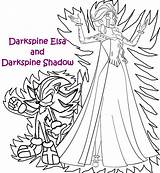 Shadow Elsa Emeralds Darkspine sketch template