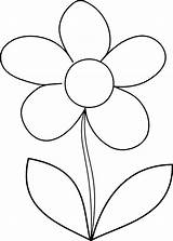 Flower Coloring Draw Daisy Big Drawing Flowers Pages Easy Print Simple Outline Clipart Color Drawings Printable Kids Cliparts Colornimbus Size sketch template