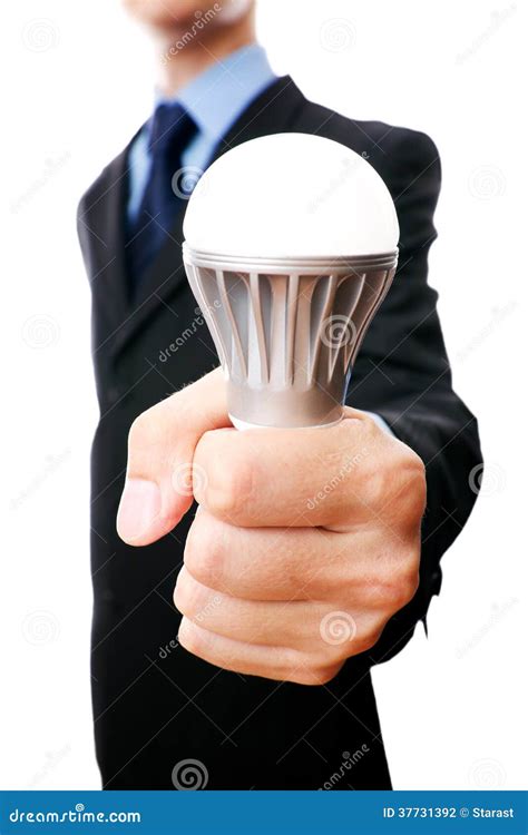 business man  led light bulb stock photo image  illumination human
