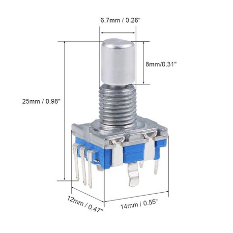 uxcell uxcell  degree rotary encoder code switch digital potentiometer  pin