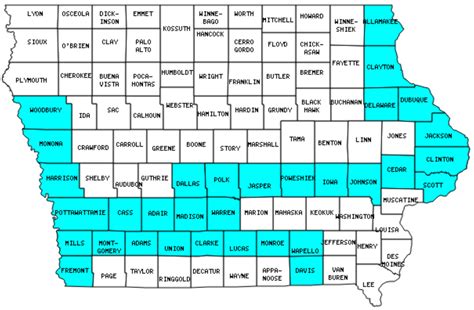 iowa counties visited  map highpoint capitol  facts