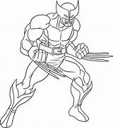 Wolverine Coloring Pages Superheroes Printable Drawing Drawings sketch template
