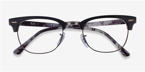 ray ban rb5154 clubmaster browline black multicolor frame eyeglasses
