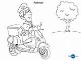 Coloring Pages Postman Pat Mailman Kids Clipart Colouring Occupation Pdf Activities Library Printables Coloringhome Kindergarten Popular sketch template