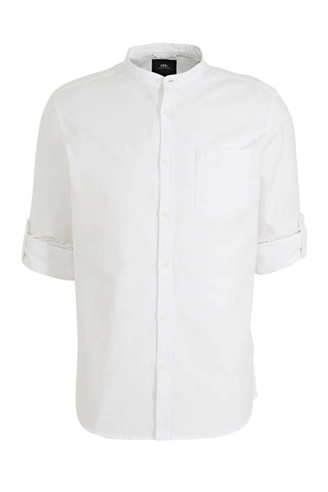 ca clockhouse regular fit overhemd van biologisch katoen wit wehkamp