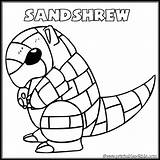 Pokemon Coloring Printable Pages Sandshrew Word Kids Math Printables Print Search Puzzles Getcolorings Worksheets Activities Printablee sketch template