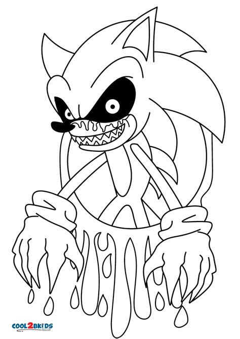 printable sonic exe coloring pages  kids
