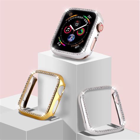diamonds apple  iwatch series      cover frame full protection  iwatch series se