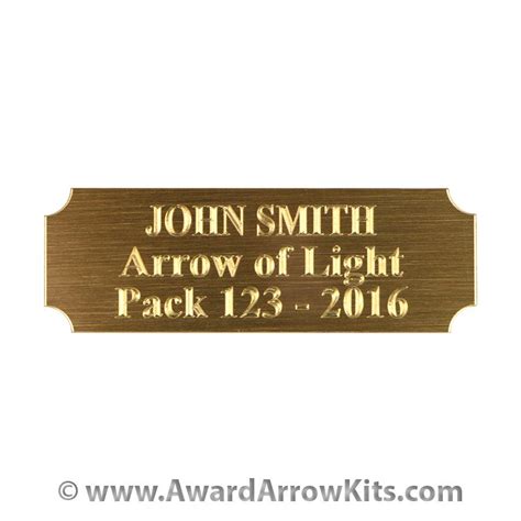 arrow  light custom personalized  plate  adhesive
