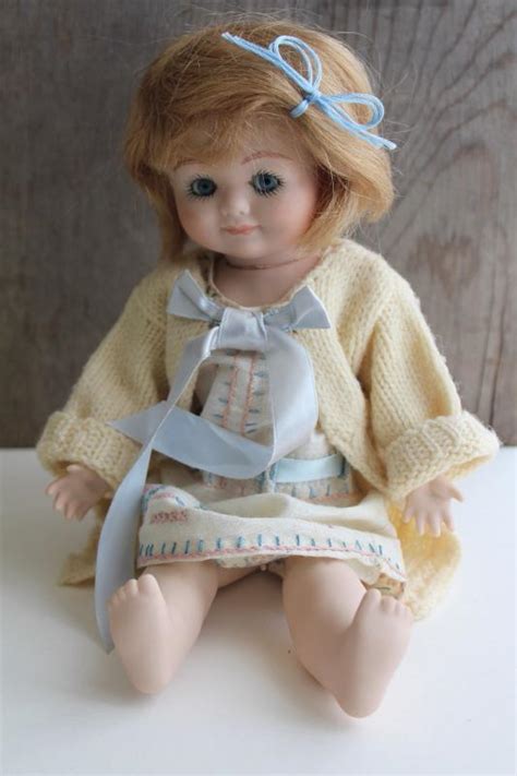 Vintage Jointed Bisque China Doll Marked Germany Girl Doll W Glass Eyes