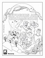 Courageous Refugees sketch template