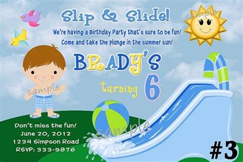 water  birthday invitations ideas  cathy birthday party