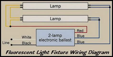 fluorescent light fixture wiring diagram   ballast shelly lighting