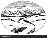 River Clipart Valley Winding Clipground sketch template