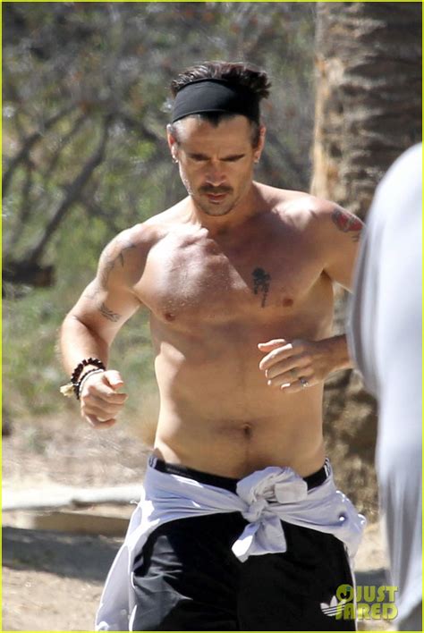 Colin Farrell Shirtless Run In Hollywood Photo 2893387 Colin
