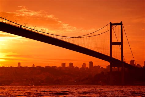 bosphorus bridge  istanbul  sunset  worldwide logistics