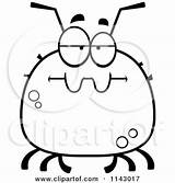 Tick Chubby Bored Clipart Cartoon Thoman Cory Outlined Coloring Vector sketch template