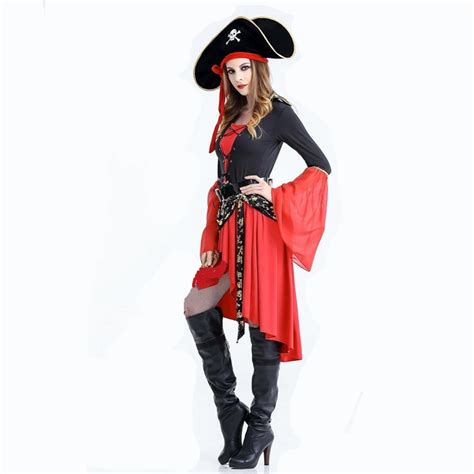 caribbean costume sexy women pirate costume halloween fancy party dress