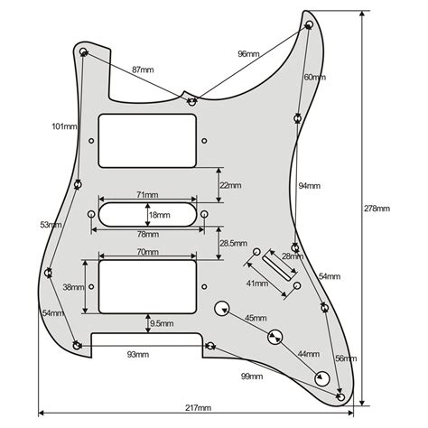 stratocaster hsh humbucker pickguard scratchplate guitar anatomy