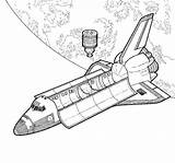 Spatiale Navette Transport Spaceship Coloriages sketch template