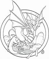 Dragon Coloring Pages Adult Adults Kids Print sketch template