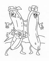 Dancing Fruits Bananas sketch template