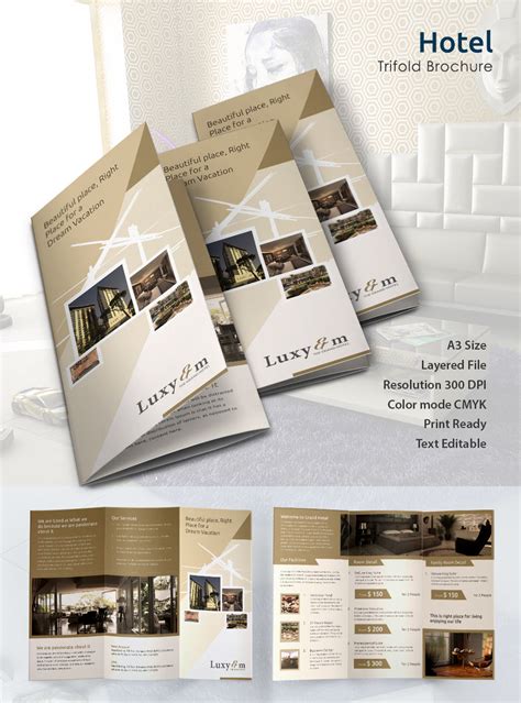 hotel brochure design templates psd   financial report