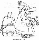 Luggage Coloring Auntie sketch template