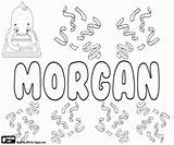 Morgan Name Coloring William Unisex Printable English Oncoloring sketch template