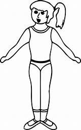 Body Outline Girl Clipart Pages sketch template