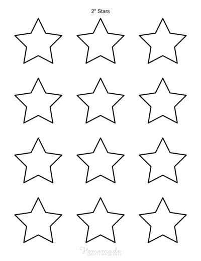 printable star template pattern pdfs  sizes large small