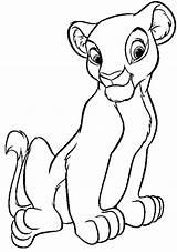 Nala Coloring Pages Lion King Getdrawings Baby sketch template