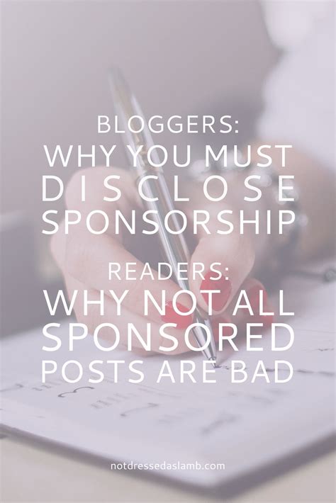 bloggers    disclose sponsorship  readers