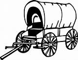 Wagon Covered Cowboy Western Clipart Oregon Trail Stagecoach Chuckwagon Clip Horse Horses Drawing Decal Stage Line Decals Wagons Coloring Pages sketch template