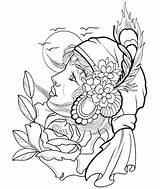 Coloring Tattoo Pages Printable Adult Tattoos Book Print Colouring Modern Creative Gypsy Adults Dover Designs Publications Ewok Coloriage Colorier Color sketch template