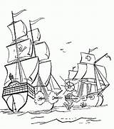 Coloring Pages Pirate Ship Printable Print sketch template