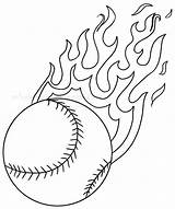 Baseball Coloring Pages Game Color Bat Print Ball Simple Exciting sketch template