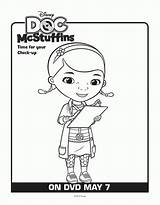 Doc Mcstuffins Pages Coloring Clipart Library Checkup Colouring Dvd May sketch template
