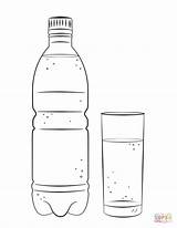 Water Bottle Coloring Glass Colouring Drinks Pages Printable Clipart Template Hot Templates Cliparts Sketch sketch template