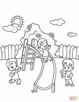 Coloring Slide Kids Children Down Go Pages Printable Drawing sketch template