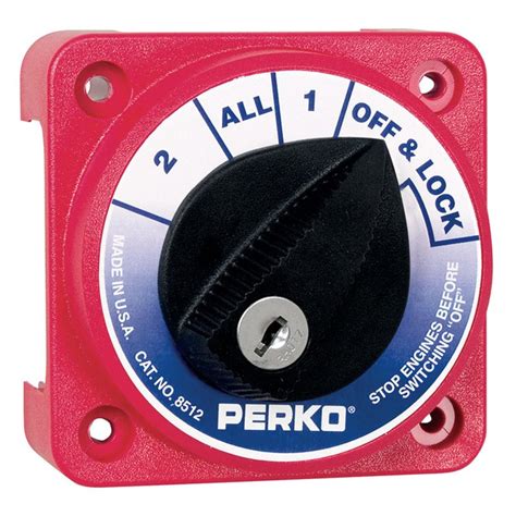 perko dp compact medium duty battery selector switch  key lock boatidcom