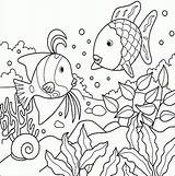 Coloring Fish Pages Tropical Realistic sketch template