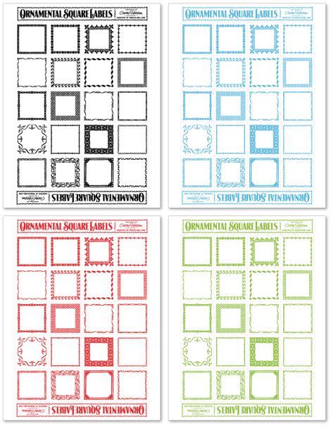 ornamental square labels  cathe holden worldlabel blog labels